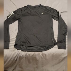 Adidas Dark Gray Performance Long Sleeve Shirt